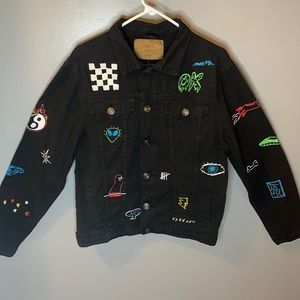 Rue 21 denim jacket with designs